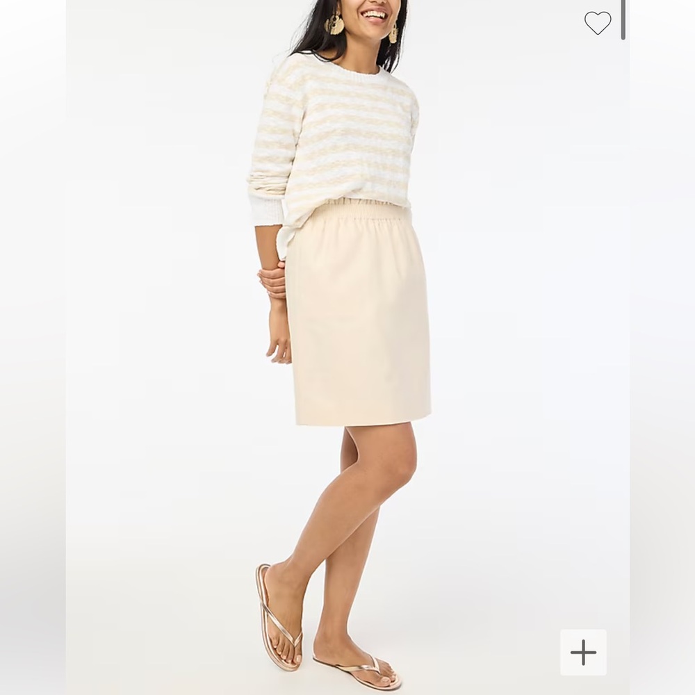 NEW J Crew Factory City Paperbag Skirt in Beige Size 14